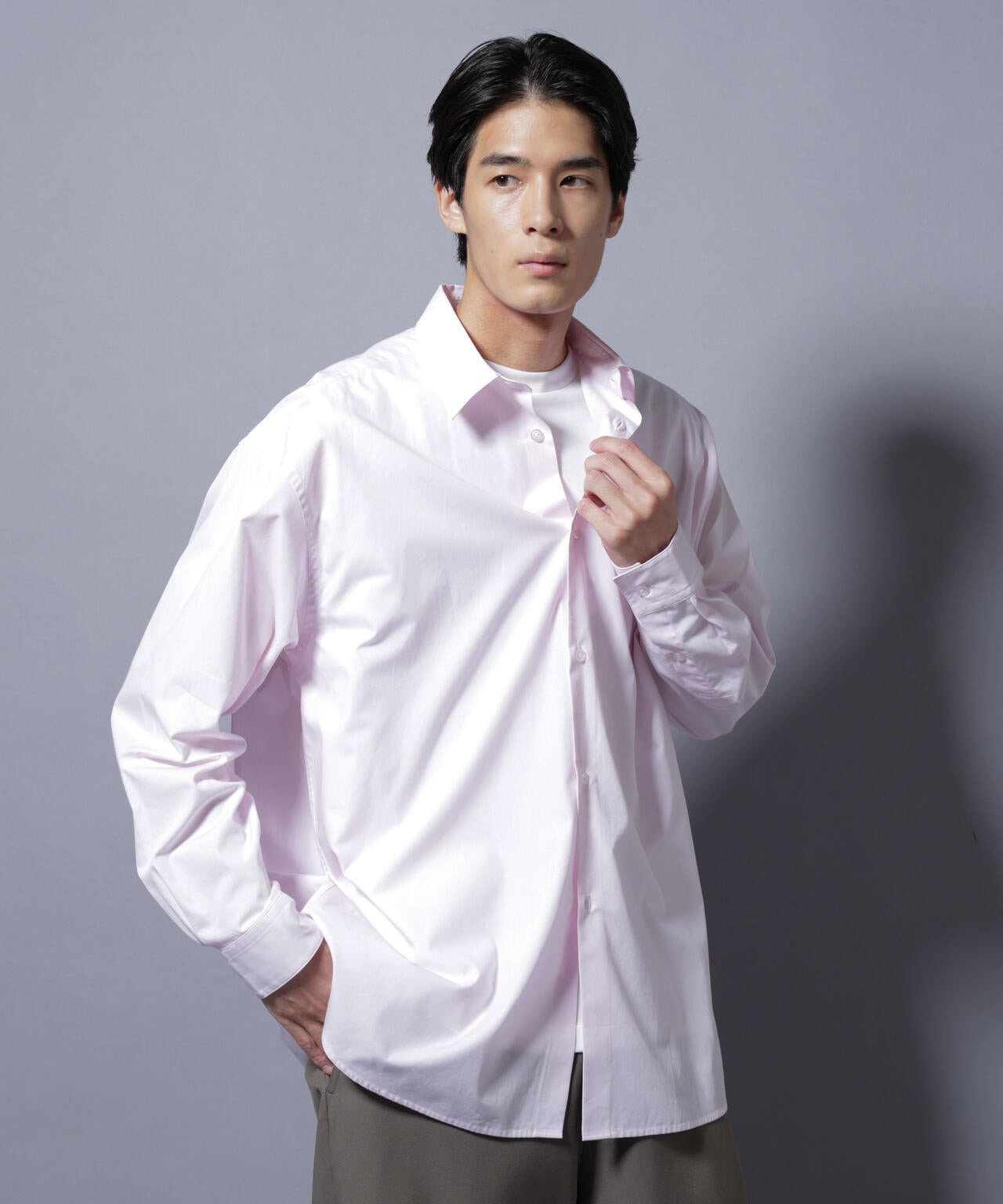 SIDOGRAS-SIDOPOPEL｣ マイクロストライプシャツ