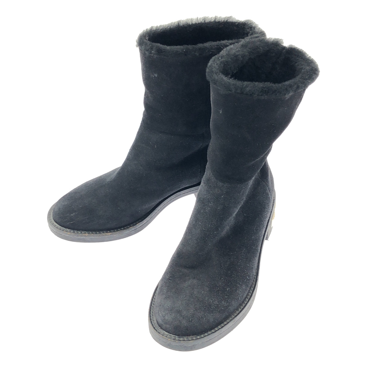 miu miu / ミュウミュウ | ビジューヒール ムートンブーツ | 36.5