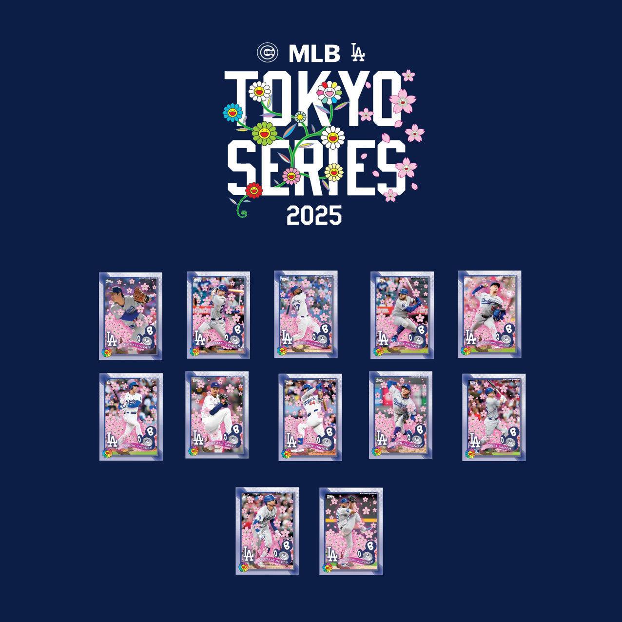 2025 Topps Tokyo Series - Takashi Murakami - LA Dodgers - 12 Card