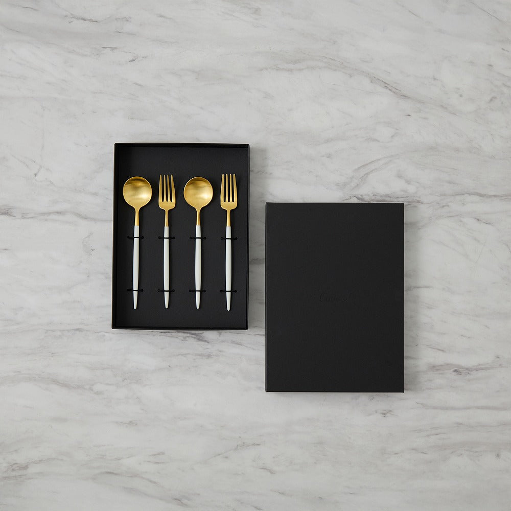 Cutipol(クチポール) ゴア ホワイト×ゴールド デザート4本ギフトセット