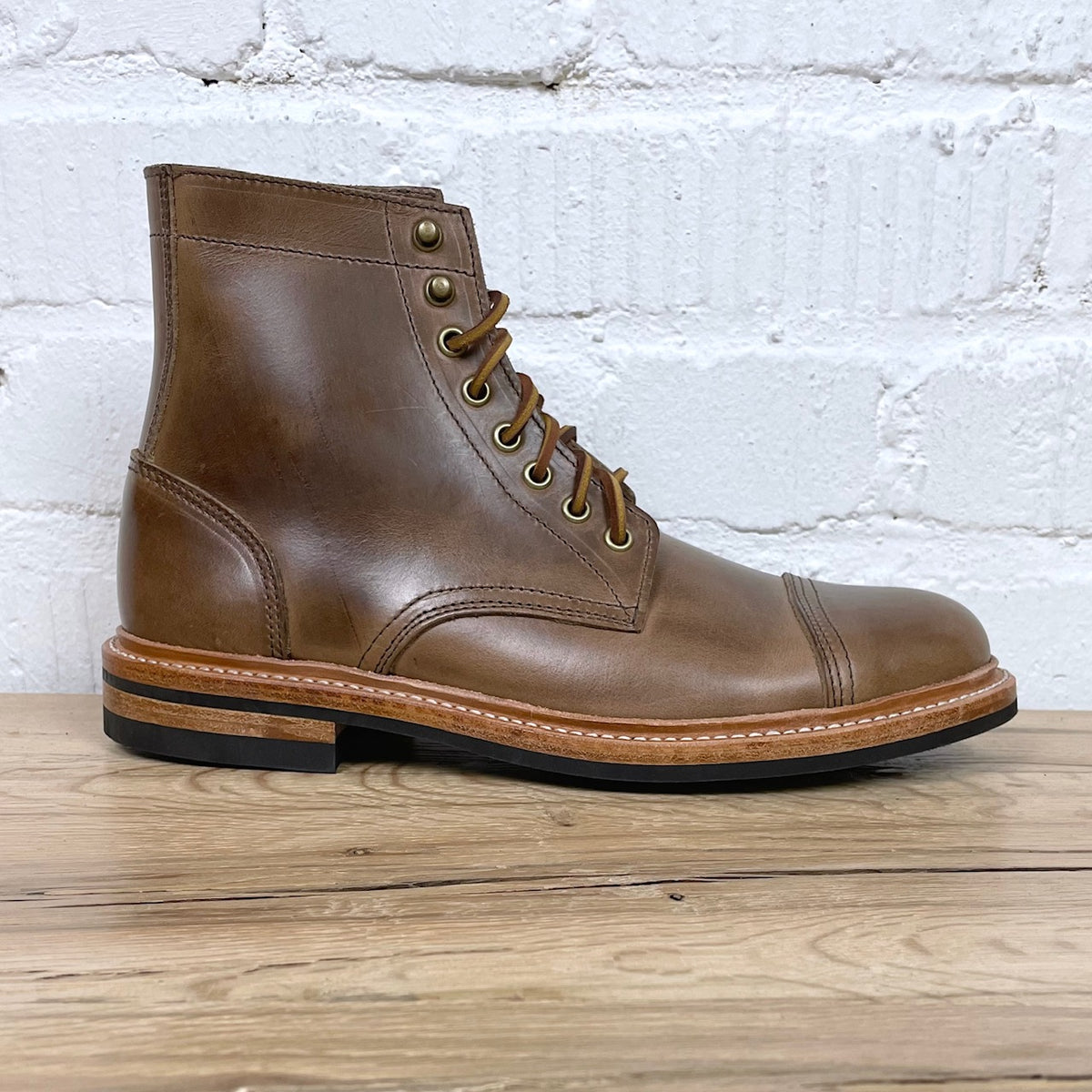 cap toe trench boot natural chromexcel | oak street bootmakers