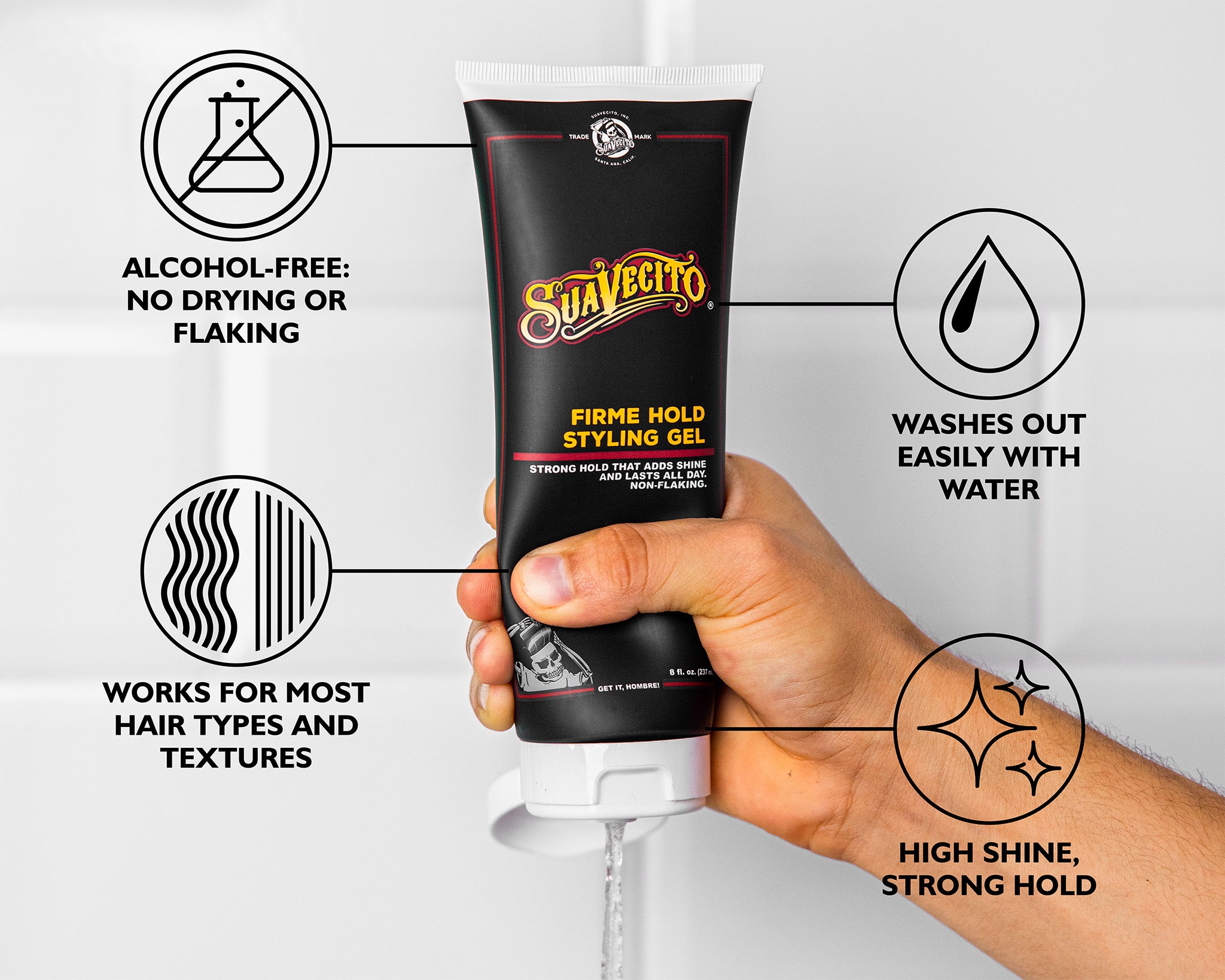 Firme Hold Styling Gel – Suavecito Pomade
