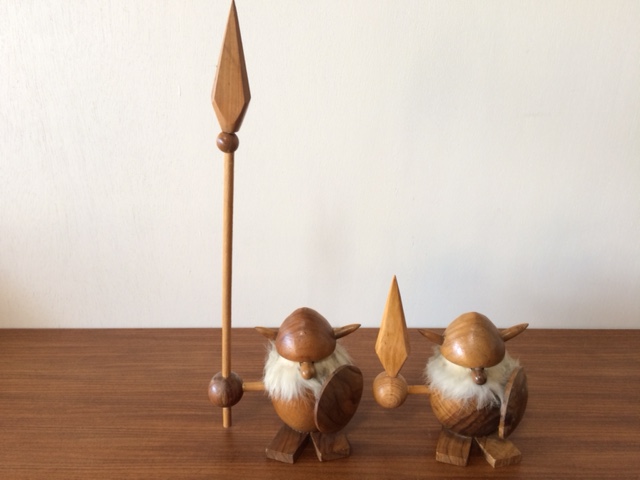 60'sビンテージ 木製人形 ノギンス・バイキング 東欧・北欧雑貨