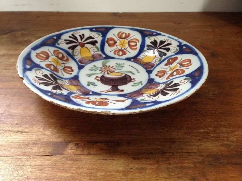 18世紀 デルフト色絵皿 - Grand montagne Antiques