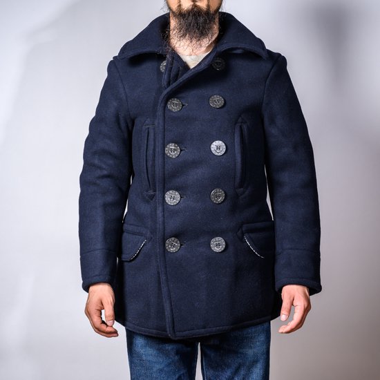 Pea Coat Cashmere Melton Navy – BONCOURA Official Online Store