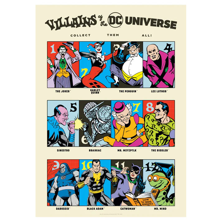 DC Comics 90th Anniversary Villains A3 Limited Edition