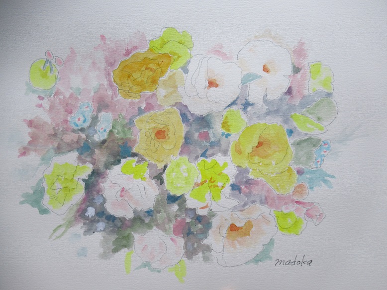 油絵専用夕方寄りそって帰るアヒルの恋人たち