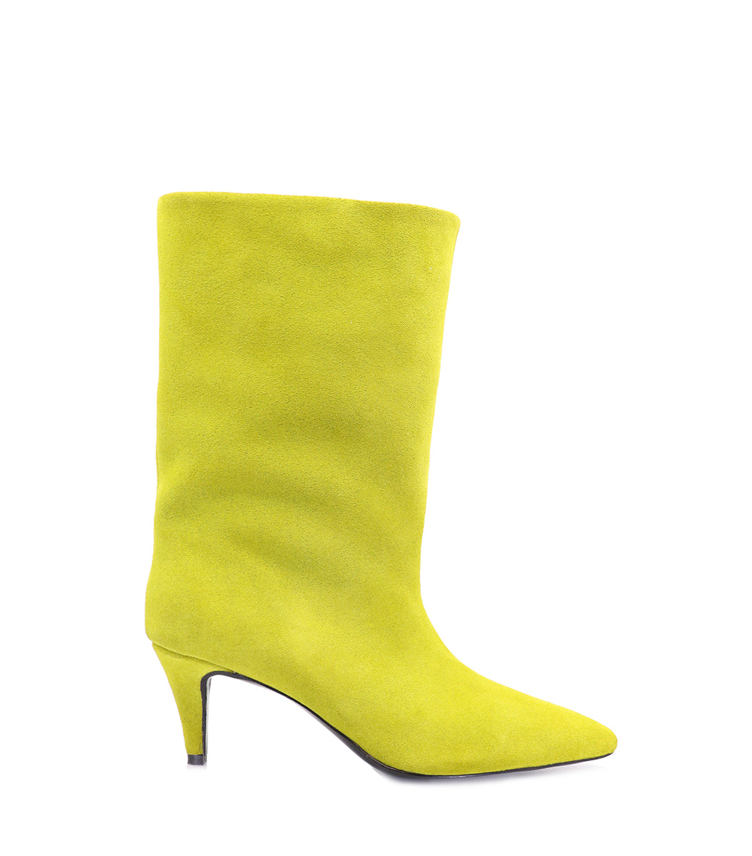 RICKY SARKANY | Kuhl Suede Green Boots for Women | Pointed Toe