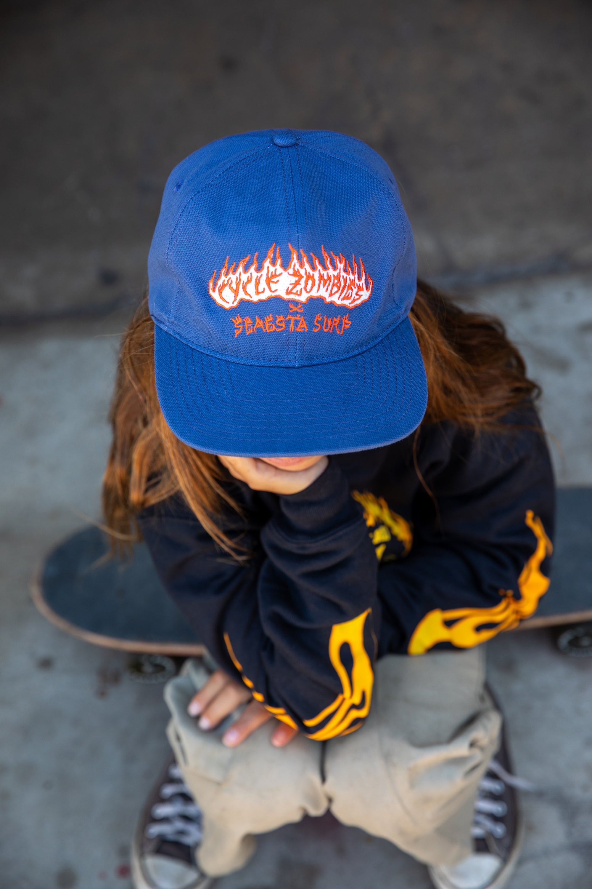 Seaesta x Cycle Zombies Lit Up Youth Hat / Navy – SEAESTA SURF