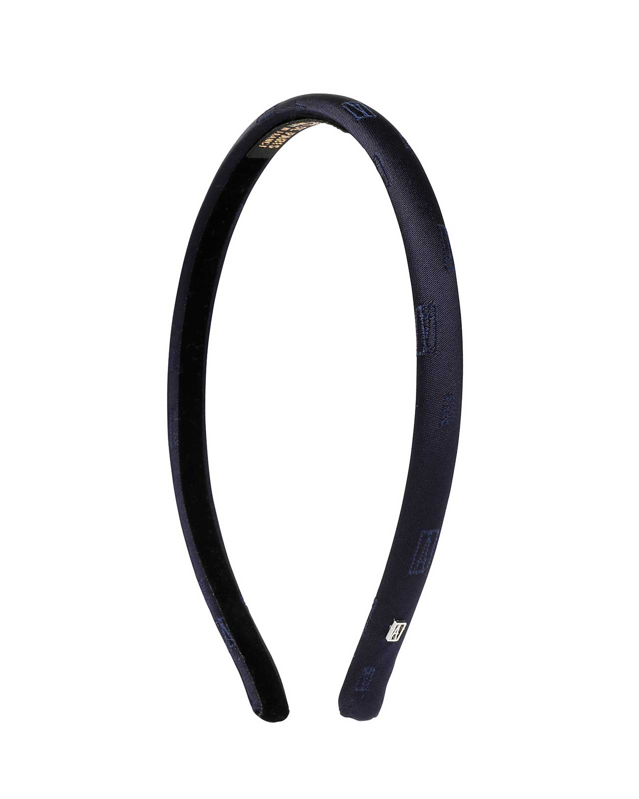 ALEXANDRE DE PARIS 1cmサテンカチューシャ ロゴテキスタイル – Shinzone