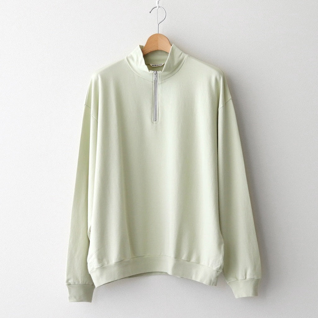 ELASTIC HIGH GAUGE SWEAT HALF ZIP P/O #PISTACHIO [A25SP01NU] – ciacura