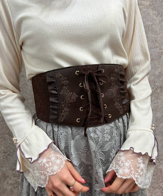 レース×刺繍コルセットベルト | axes femme online shop -outlet-
