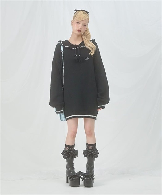 フリルカラーセーラーニット | axes femme online shop