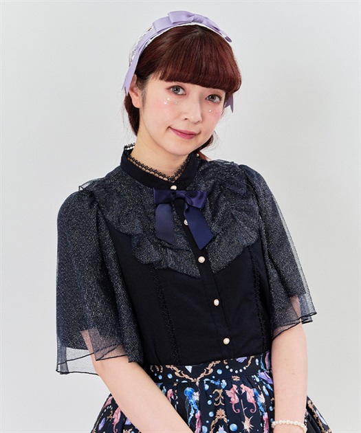 チュールフリルブラウス | axes femme online shop -outlet-