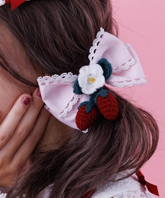 いちごリボンクリップセット | Chalmiere | axes femme onlineshop