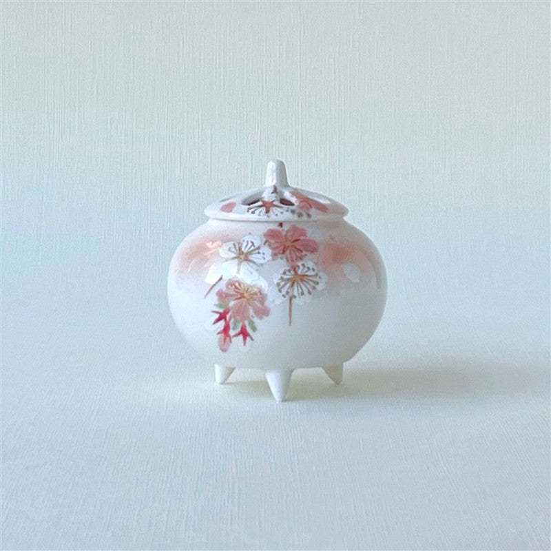 淡紅桜香炉 京焼・清水焼 – 香十オンラインショップ
