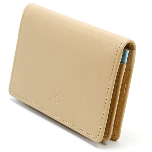 キタムラ］名刺入れ NH0778 ベージュ／アイスブルー|キタムラ