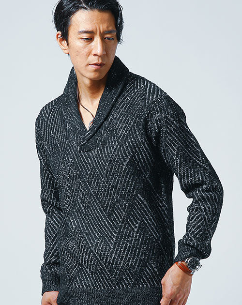 ニット メンズ ショールカラー セーター おしゃれ かっこいい おすすめ