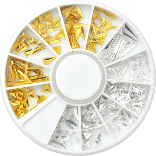 三角 スタッズ ラインストーン お試しセット ケース付き | ネイル