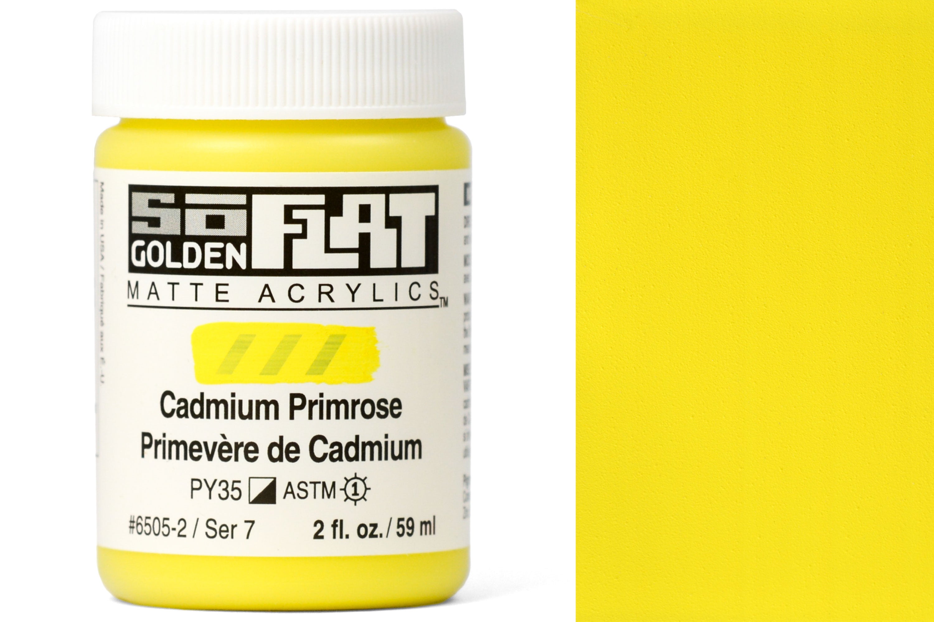 Golden SoFlat Matte Acrylics, Cadmium Yellow Primrose – St. Louis