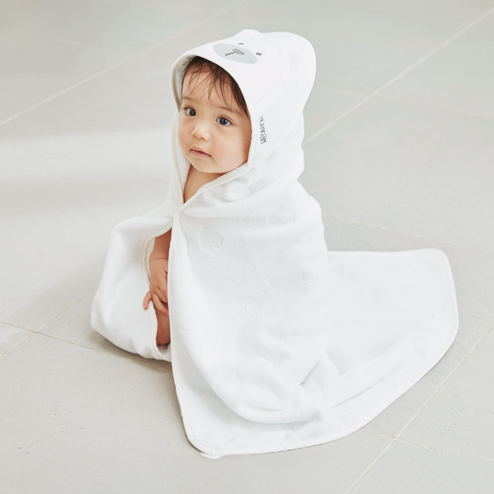 在庫限り30％OFF】Poled | フード付き バスタオル 大判サイズ 簡単着脱