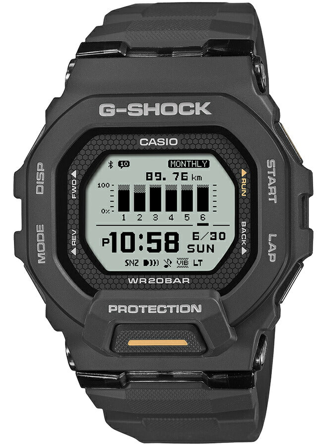 G-SHOCK G-SQUAD ポジティブ表示 MIP液晶 GBD-200-1A1JF メンズ 電池式