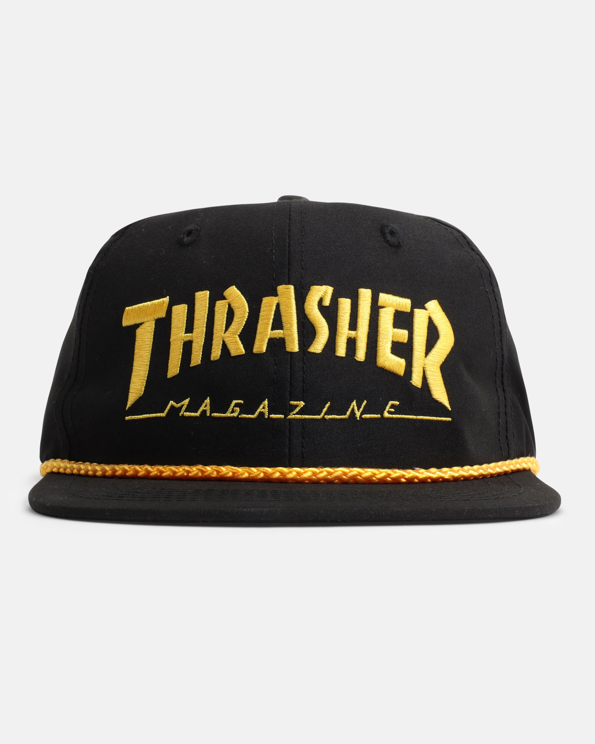 Thrasher - Rope Snapback - Black/Yellow – Thrasher Magazine