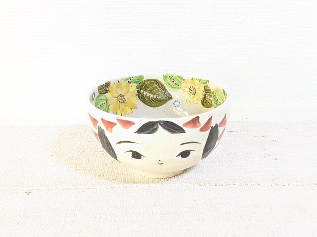 大きいこけしボウル ヒマワリ｜陶アトリエ花＊花｜宮城県蔵王町遠刈田