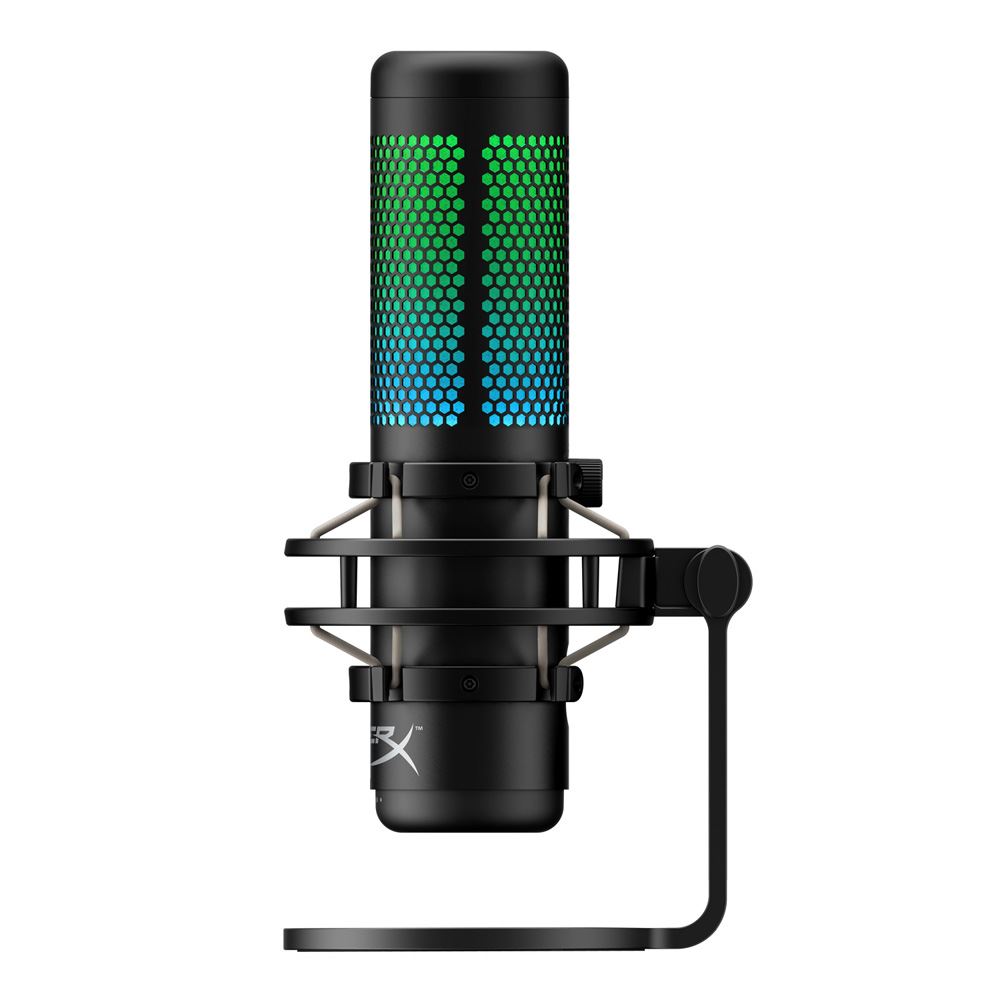 HyperX | QuadCast S - USB-C Microphone (Black-Grey) - RGB Lighting