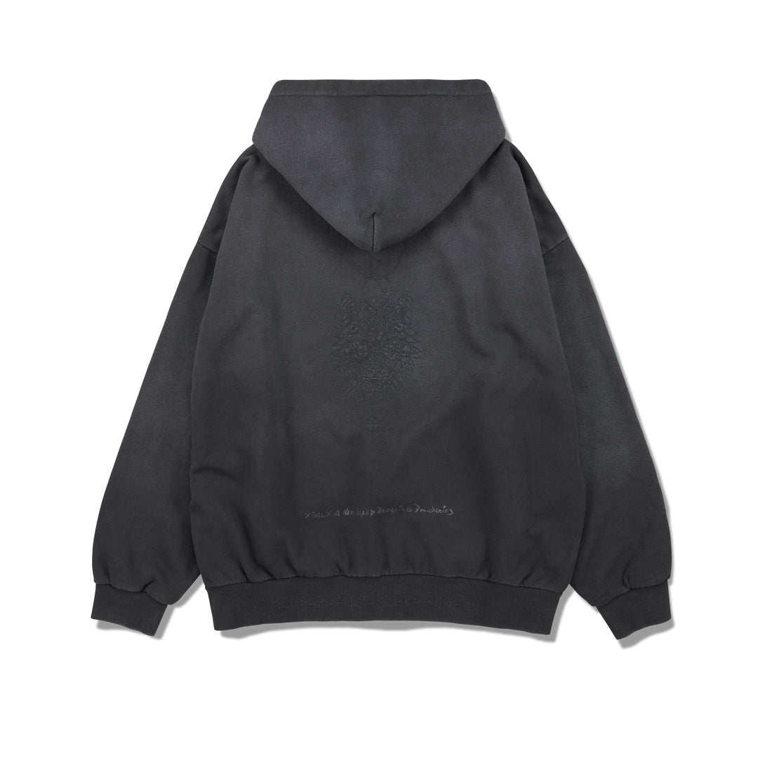 XGALX×Dr.WOO×KAZUKI KURAISHI PROD BY JAKOPS Zip Up Hoodie / BLACK