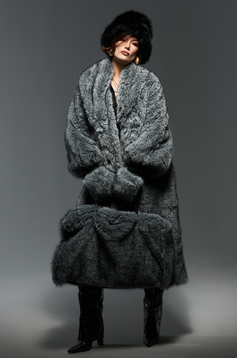 TSUNAMI FAUX FUR TRENCH – AKIRA