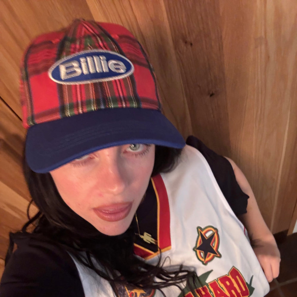 Billie Tartan Plaid Snapback Hat - Billie Eilish Store CA