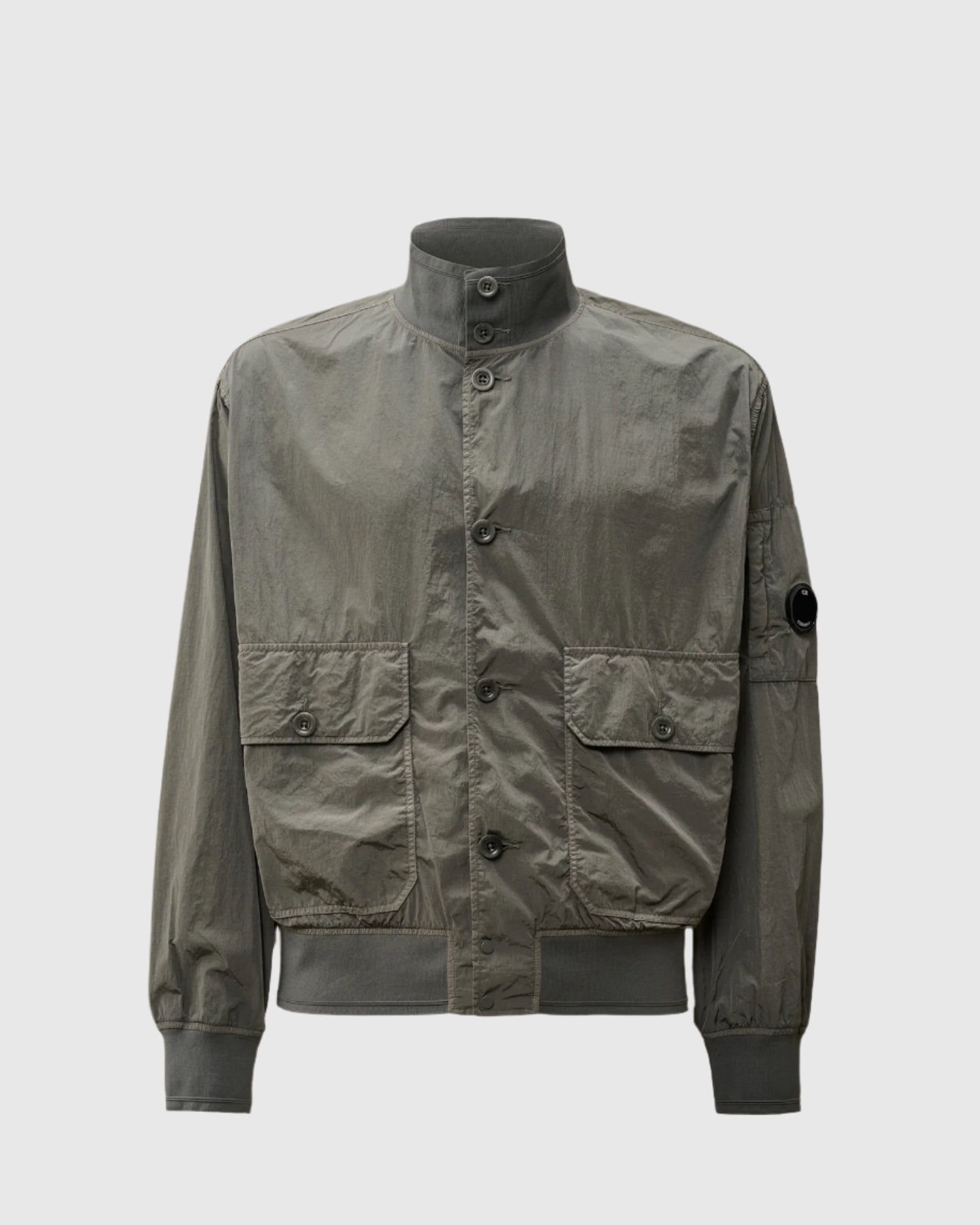 C.P. Company Chrome-R Full Button Jacket in Smoked Pearl