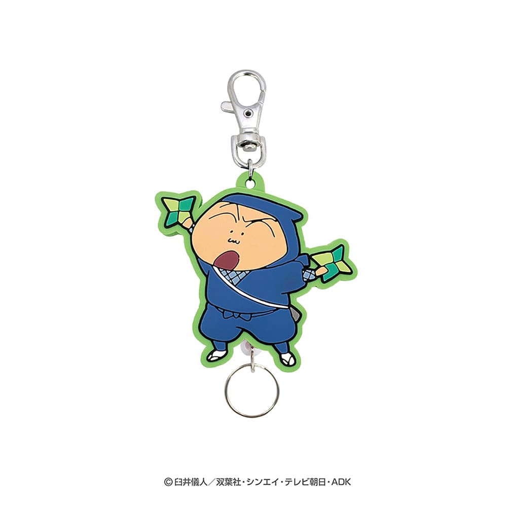 クレヨンしんちゃん 忍者ラバーリールキーホルダー（マサオくん