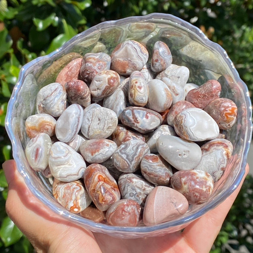 Mexican Crazy Lace Agate Tumble – Simmon Crystal Wholesale