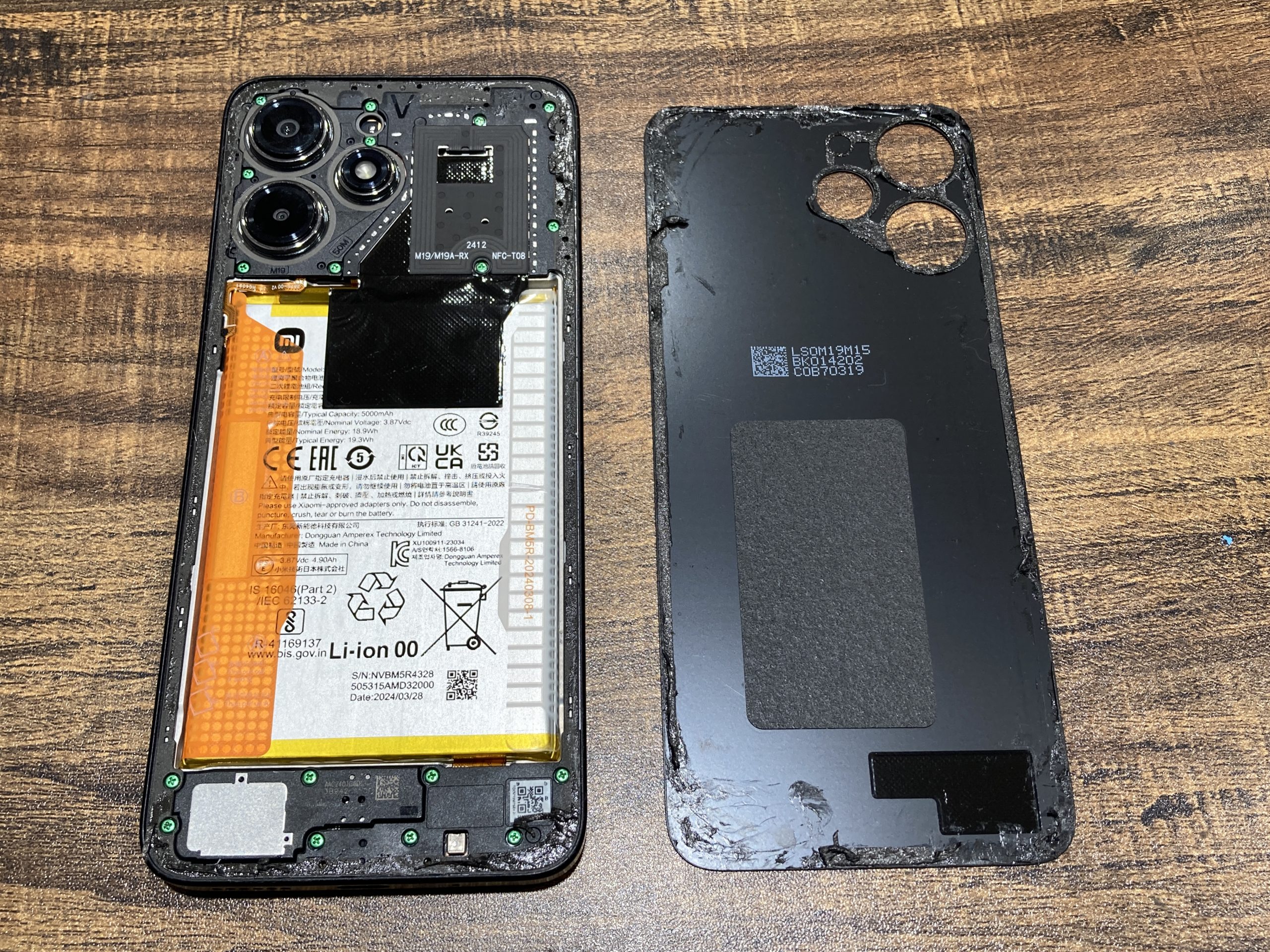 画面が映らなくなったXiaomi-Redmi 12 5Gの修理と簡易解説【京都市右京