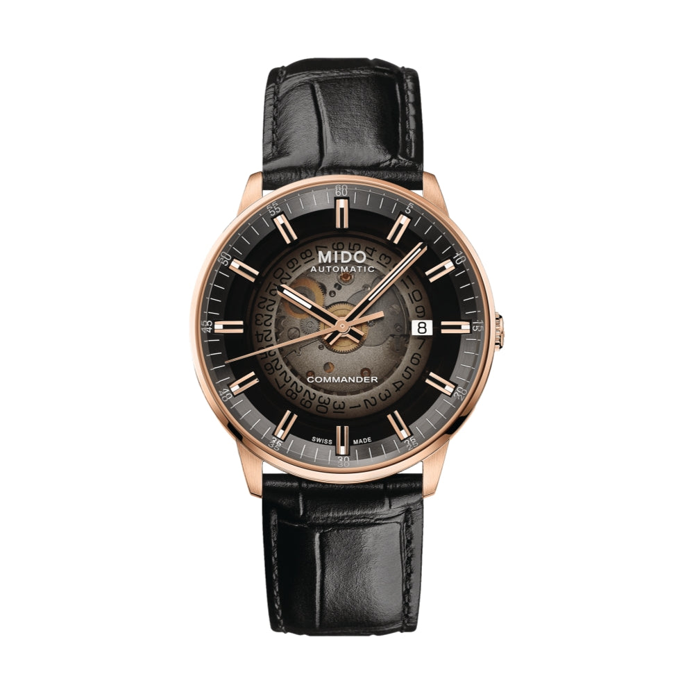 Commander Gradient 40mm - Black on Leather Strap | Teddy Baldassarre