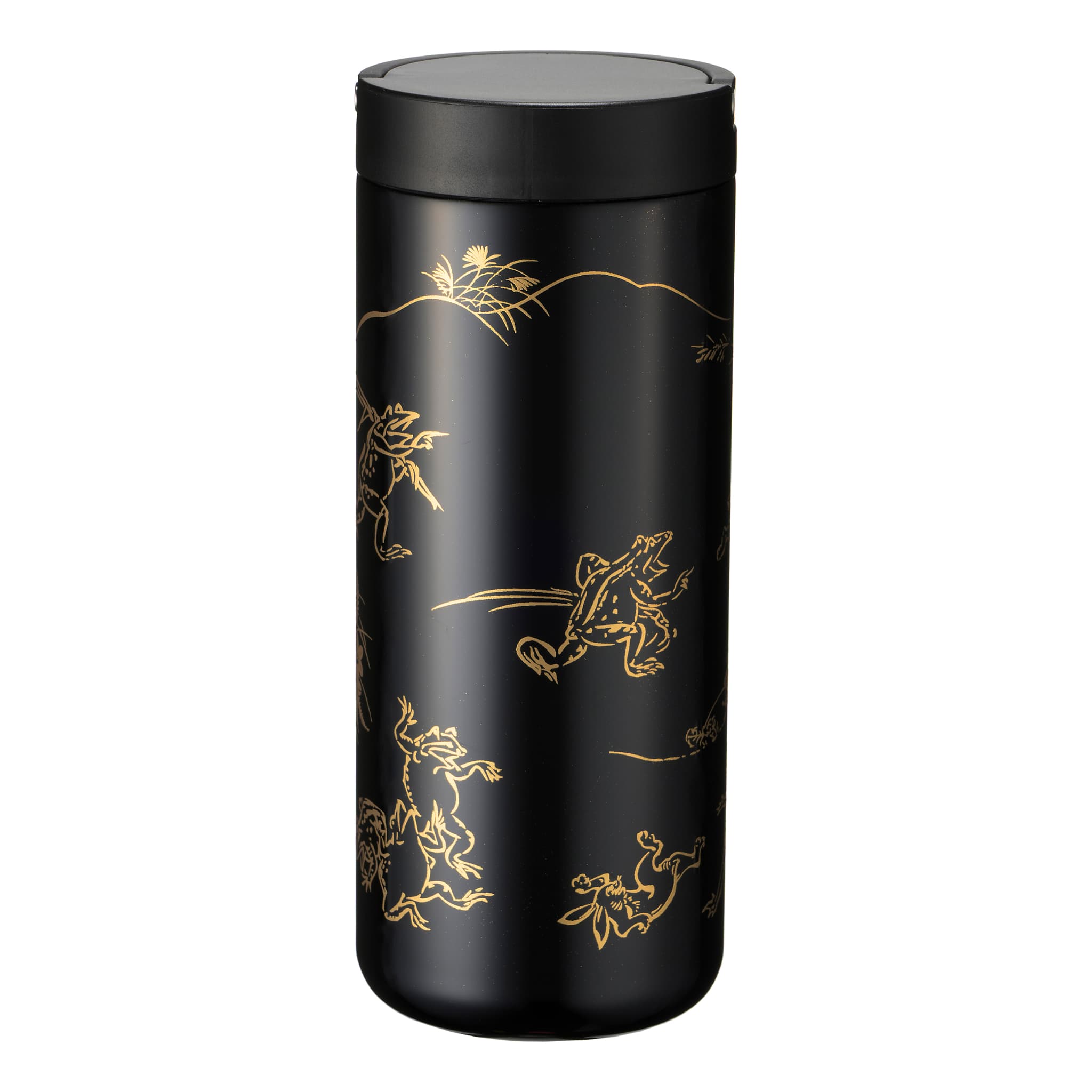 漆】 蒔絵 ランタンボトル｜URUSHI MAKIE LANTERN BOTTLE（鳥獣戯画 黒