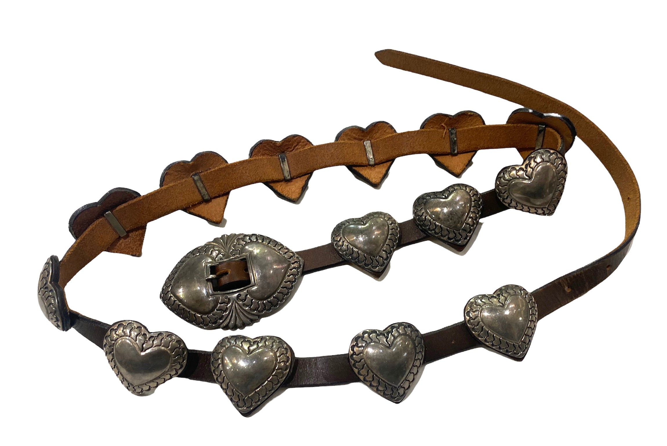 James Reid of Santa Fe Sterling Silver Heart Shaped Conch Belt