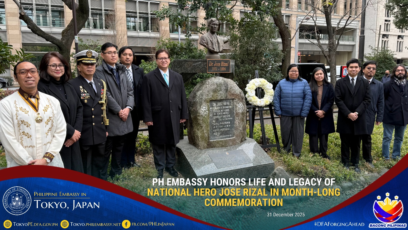 フィリピン大使館、国民的英雄ホセ・リサールの生涯と遺産を1か月