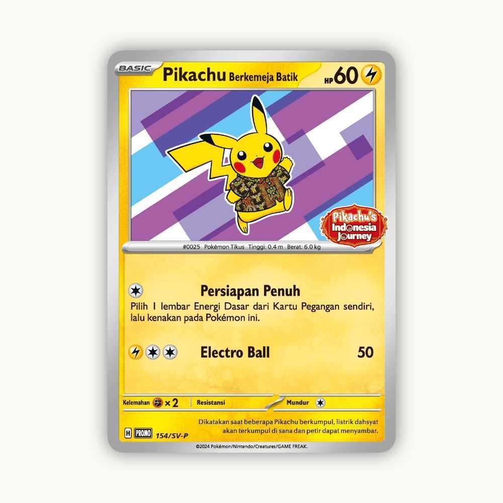PSA10)インドネシア版)ピカチュウ PROMO 154/SV-P Pikachu Berkemeja Batik