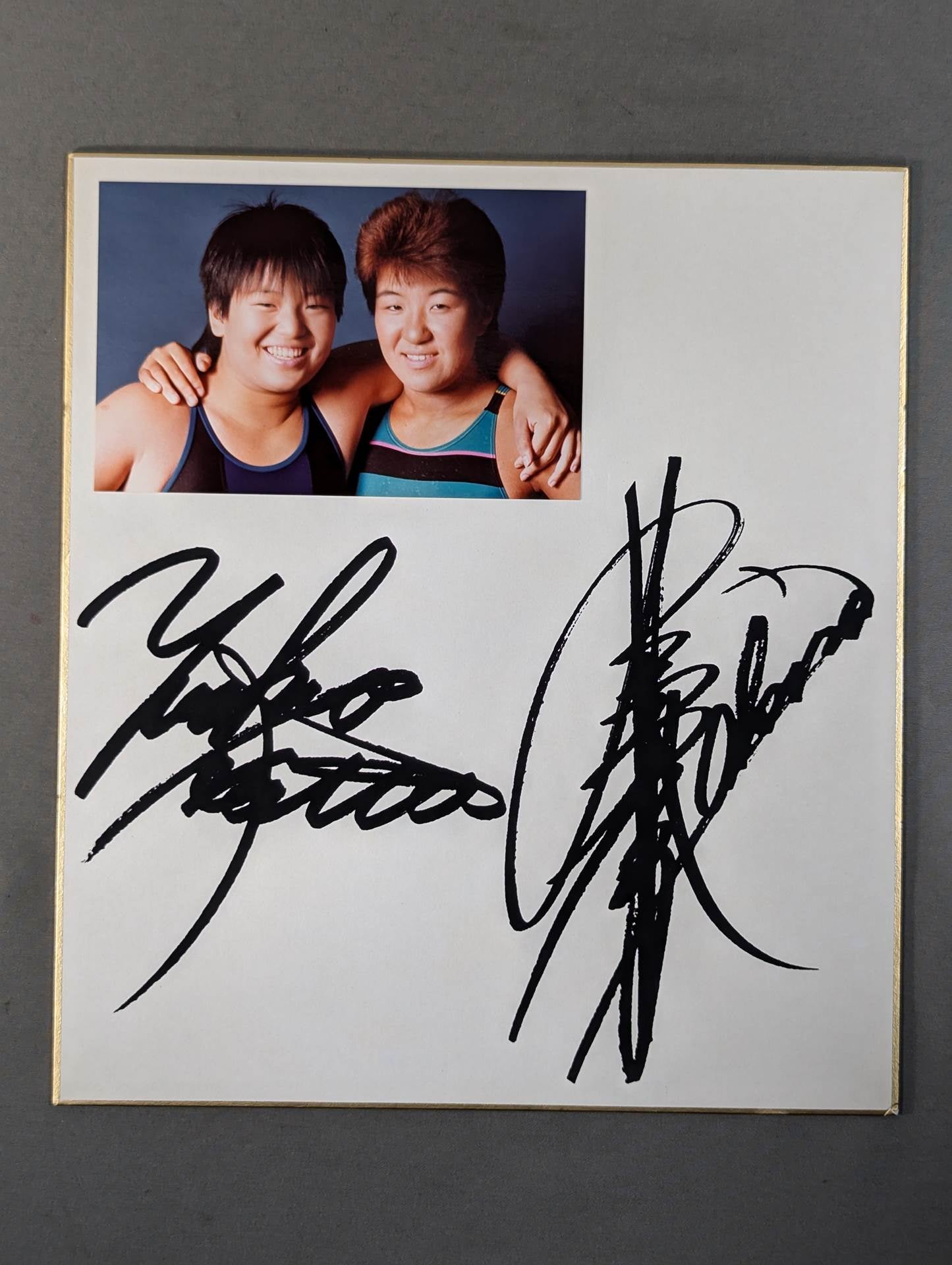 堀田祐美子＆北斗晶 プリントサイン(ブロマイド貼付) – 闘道館