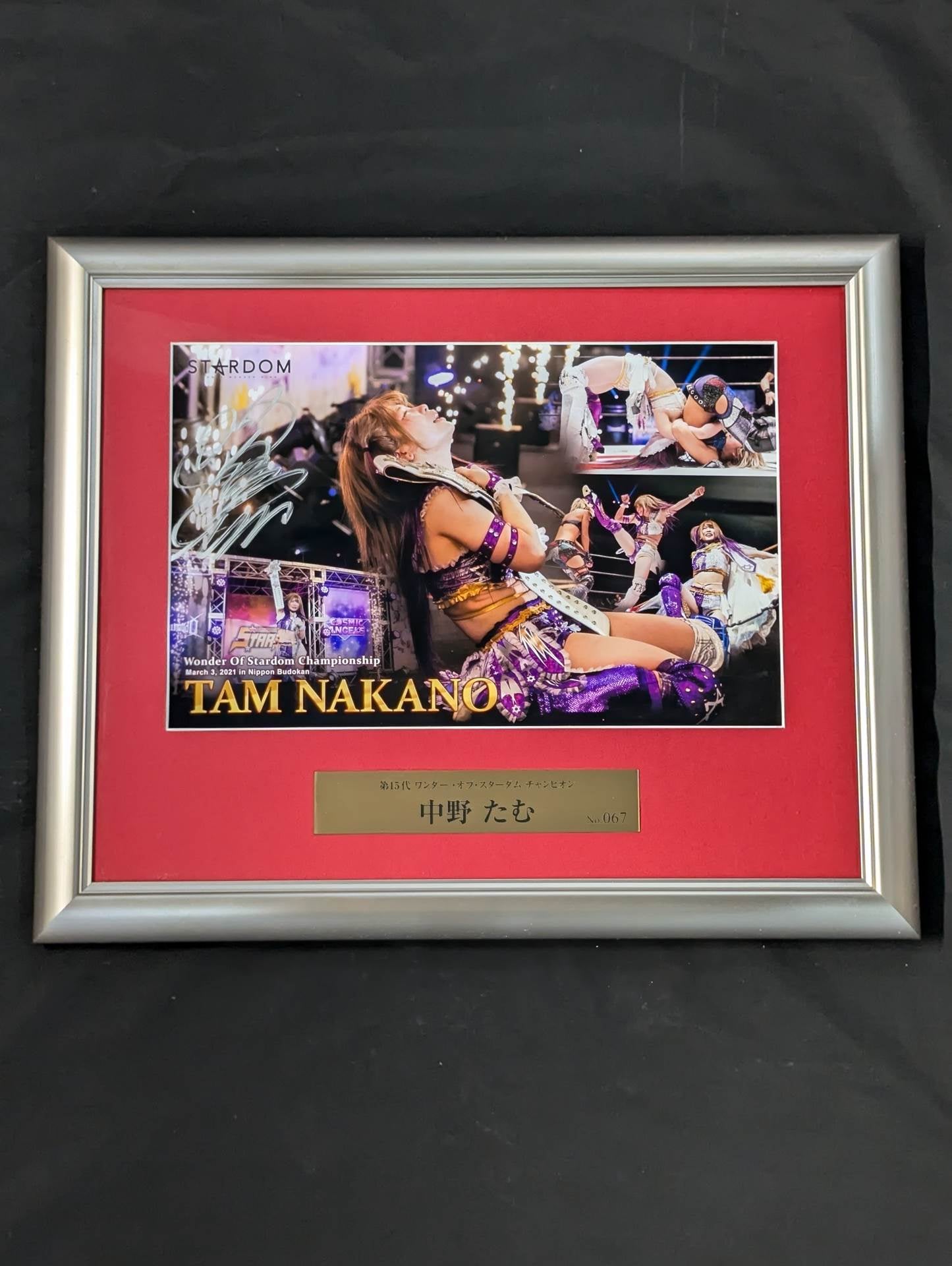 中野たむ サイン入りフォトフレーム 二冠記念 スターダム 中野たむ