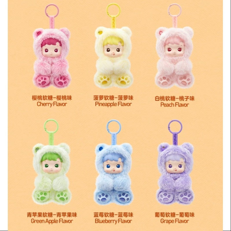 Hacipupu Gummy Bear Series Vinyl Plush Pendant Whole Set Opened