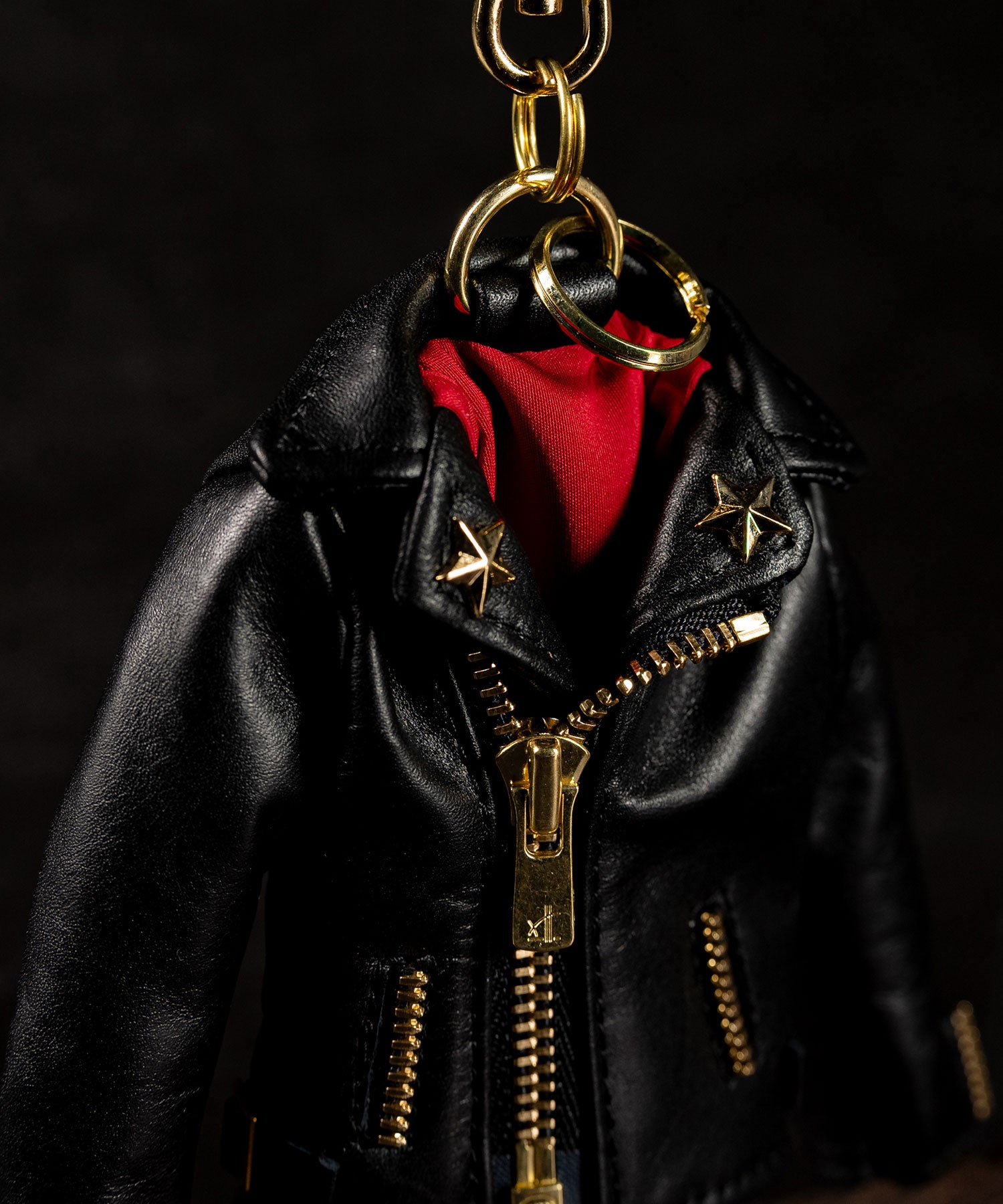 AIKO STYLE（アイコスタイル）ライダースジャケットキーホルダー 牛革