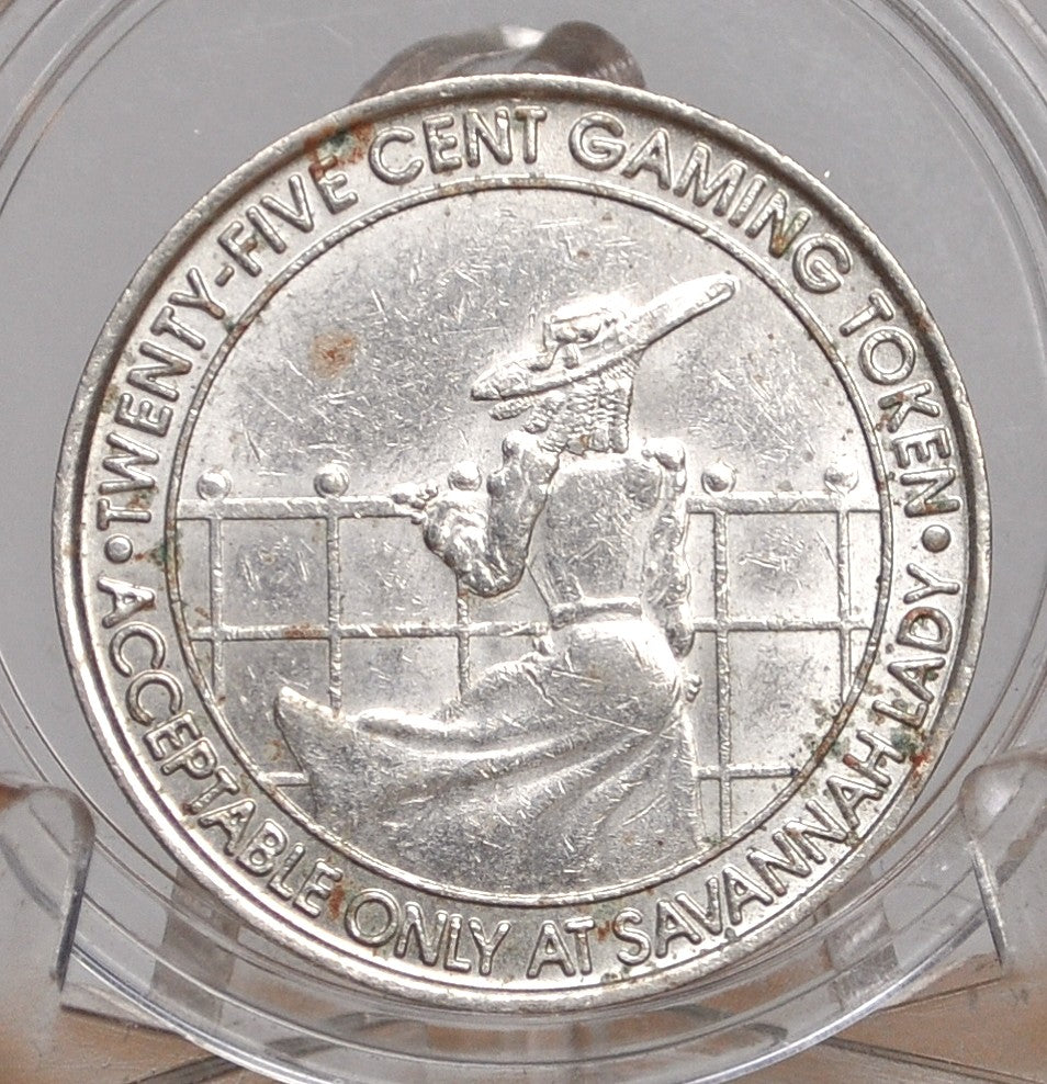 Savannah Lady Casino Twenty-Five Cent Gaming Token - 25 Cent