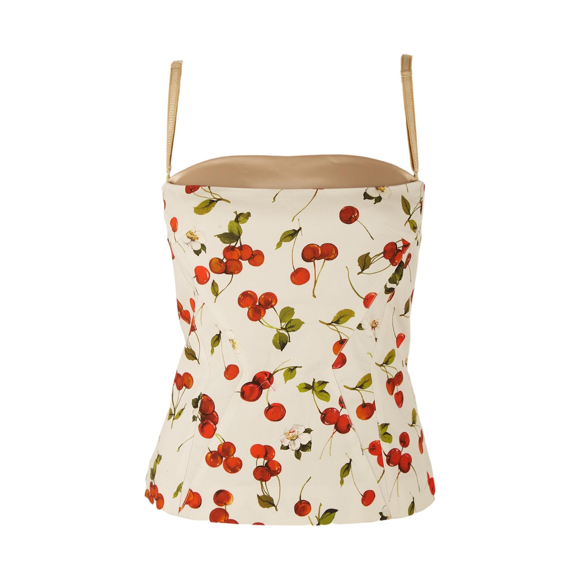 Dolce & Gabbana White Cherry Tank – Treasures of NYC