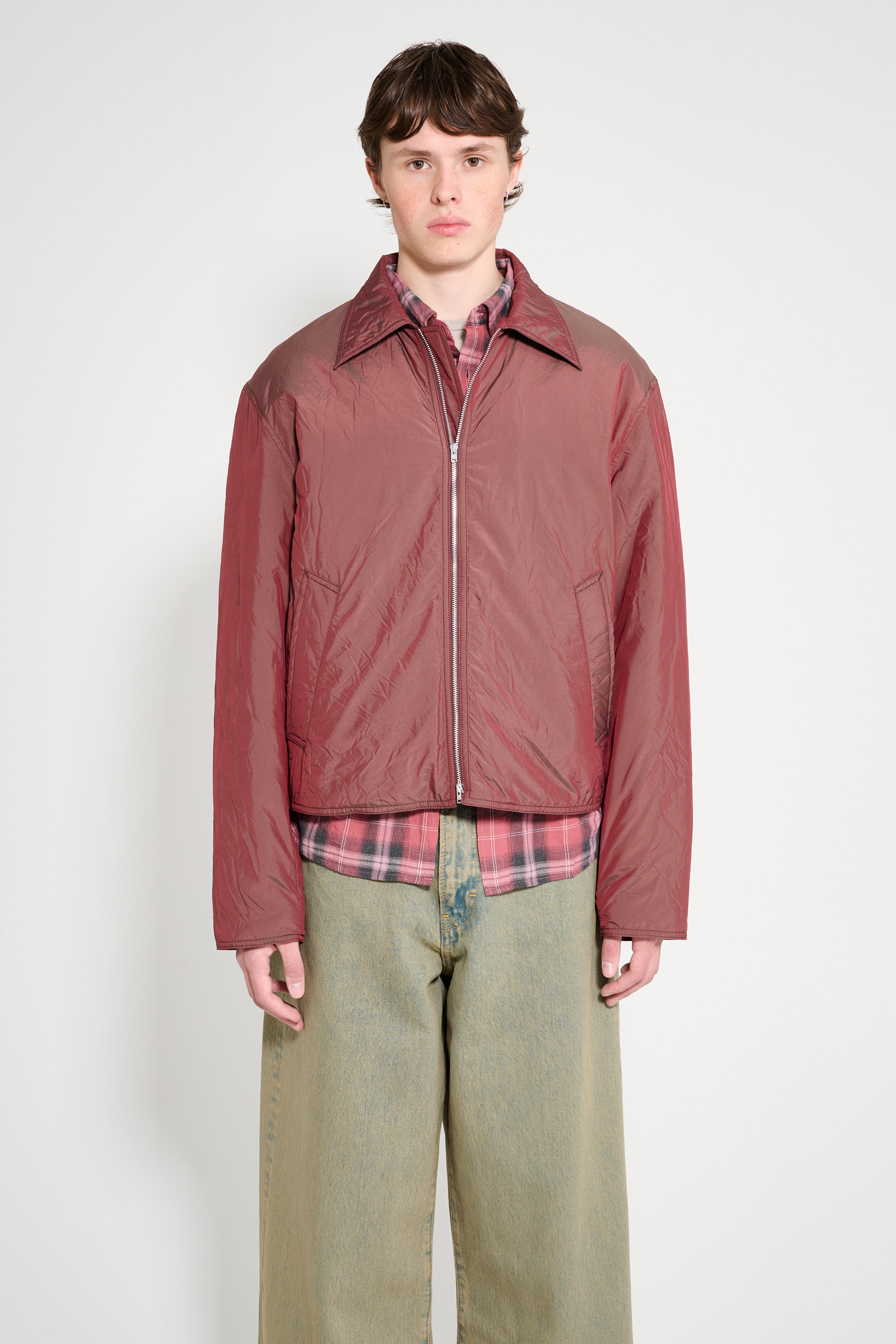 Our Legacy Slight Jacket Shining Cherry Crinkle Solaro – Très Bien