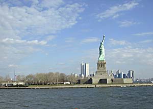 リバティ島行きのフェリーからの眺望