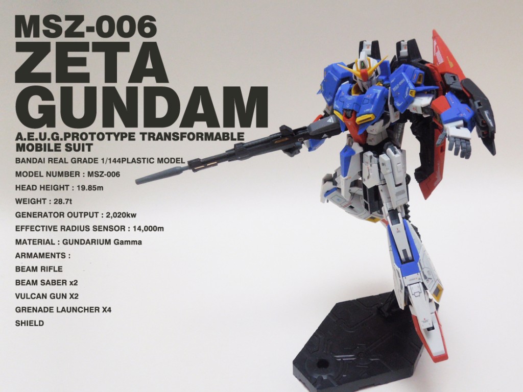 RG MSZ-006 ゼータガンダム前編：MS形態の巻。 – UC-TIMELINE